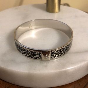 Authentic Coach black and silver bangle